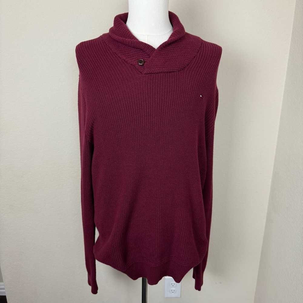Tommy Hilfiger Men's Long Sleeve Shawl Neck Sweater | XL TG/XG